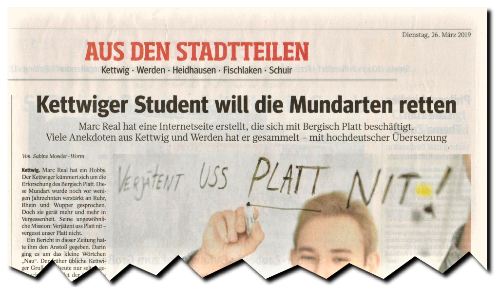 "Kettwiger Student will die Mundarten retten"